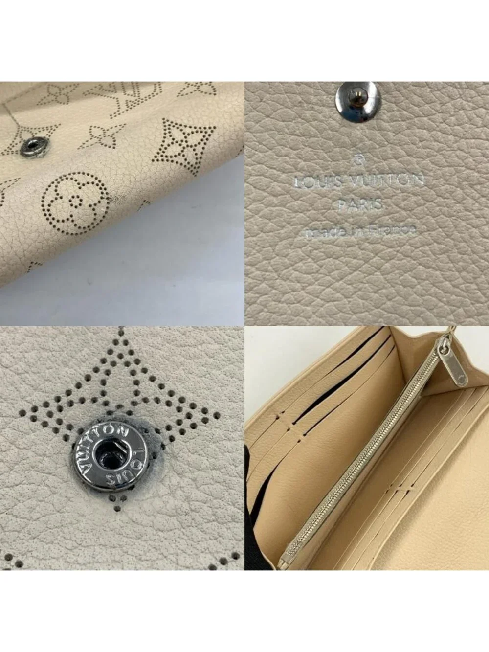Louis Vuitton Mahina Portefeuille Iris Bifold Wallet Ivory